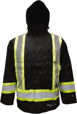 MSC Viking 3907FRWJ-XXL Size 2XL Black Flame Resistant/Retardant Cold Weather Rain Wind Resistant Jacket 2 Pockets, 51
