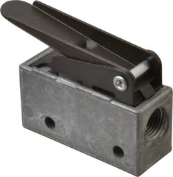 MSC Mead MV-10 0.11 CV Rate, 3 Way Pilot Air Valve Straight Leaf Actuator,