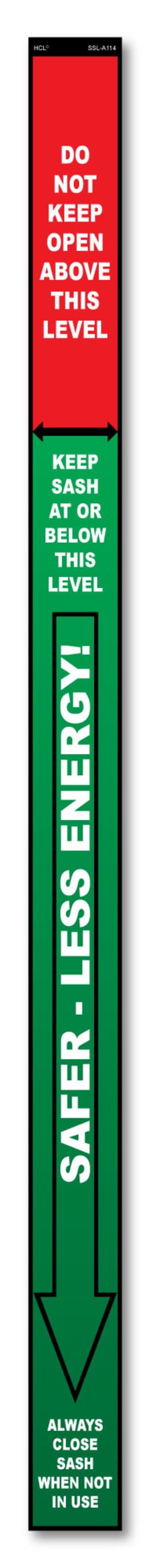 HCL Labels HCL Labels Keep Fume Hood Sash Closed Energy Conservation Label