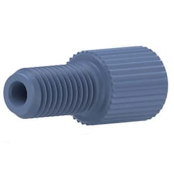 Cole-Parmer Idex Flangeless Male Nut, Standard Knurl, Blue Acetal, 1/16