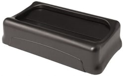 MSC&nbsp;Rubbermaid FG267360BLA Rectangle Lid for Use with 23 Gallon Rectangular Trash Cans Black, Plastic, For Slim Jim Trash Cans