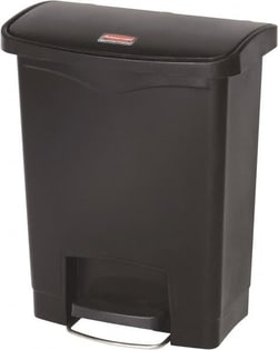 MSC Rubbermaid 1883609 8 Gallon Rectangle Unlabeled Trash Can 21.1" High