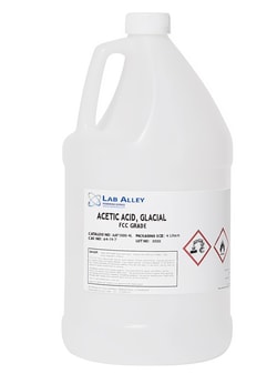 LAB ALLEY Lab Alley Acetic Acid Glacial 99% FCC/Food Grade Kosher Halal,