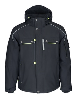 8750R Black Regular Large Extreme Ss Hooded Jkt With Reflective Trim