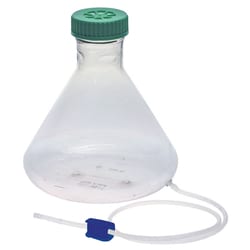Chemglass Life Sciences 3L Media Transfer Vessel, Plain Bottom, Barbed Fitting, Weldable C-Flex Tubing, Plugged, Sterile, Complete