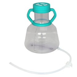 Chemglass Life Sciences 5L Media Transfer Vessel, Vent Cap, w/Barb and #17 C-Flex Tubing, Plugged, Sterile