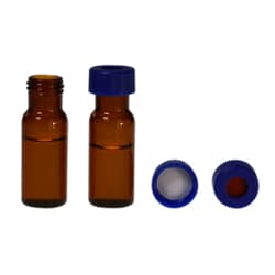 Tisch Scientific Screw Top 13mm Amber Type 1 Glass 4mL HPLC Autosampler Vials w/ Writing Patch - 100/pk, CV1953