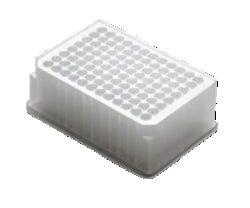Arcticwhite LLC&nbsp;Glass Coated 96 Square Deep Well, 2.2 ML, Pyramid Bottom, 96 Wells, ANSI/SLAS Standard Footprint, Polypropylene or Polystyrene Base, 200 Nm Silicon Dioxide Glass Coating, Low Extractables and Low Leachables, Reduced Oxygen Transmission Rate