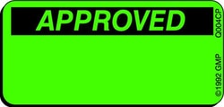 Gmp Labeling Inc Approved Quality Control Label - Pinfeed - 2x1, Quantity: