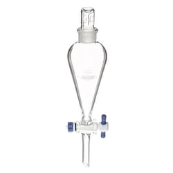 Chemglass Life Sciences Separatory Funnel, Squibb Pear-Shaped, 500 mL,