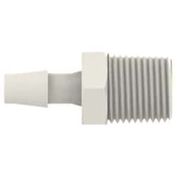 Cole-Parmer&nbsp;Spex VapLock&trade; Fitting, Polypropylene,  Straight, Hose Barb to Threaded Adapter, 3/8