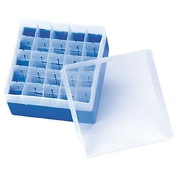 Cole-Parmer Kinesis Polypropylene Storage Box, Blue, 25 x 5-, 10-, or 20-mL Vials; Each