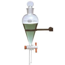 Cole-Parmer DWK Life Sciences (Kimble) 29048F500 Separatory Funnel, PTFE Stopcock, 500 mL 4/cs