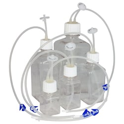 Chemglass Life Sciences&nbsp;Bottle Assembly, 2000mL, 2-Port, Single-Use AdvantaFlex Tubing, with Male Luer