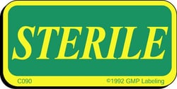 Gmp Labeling Inc Sterile Caution Label - 2x1, Quantity: Each of 1