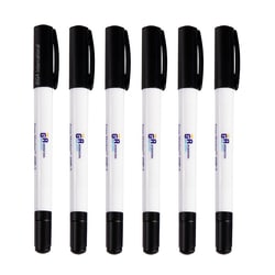 GA International&nbsp;Dual Point Cryogenic Waterproof Permanent Marker Black  6/pack