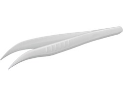 BURKLE INC Forceps, disposable, pointed/angled, 5.12 in. (130mm) PS, sterile,