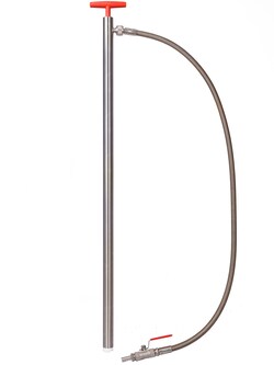 BURKLE INC Stainless steel barrel pump withd. hose/stopc., 35.83 in. (91