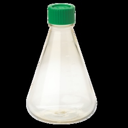 CELLTREAT Scientific Products 1000mL Erlenmeyer Flask, Vent Cap, Plain Bottom, PC, Sterile