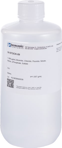 Inorganic Ventures&nbsp;1000PPM 7 ANION IC CALIBRATION
