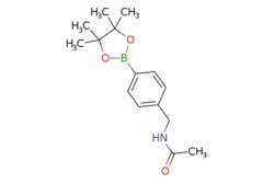 eMolecules​&nbsp;N-{[4-(4,4,5,5-tetramethyl-1,3,2-dioxaborolan-2-yl)phenyl]methyl}acetamide | Ambeed | 1235450-93-7 | MFCD18383571 | 275.160 | C15H22BNO3 | 95.000 | CC(=O)NCc1ccc(cc1)B1OC(C)(C)C(C)(C)O1 | 250mg | 589946792
