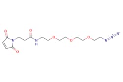 eMolecules​&nbsp;Azido-PEG3-Maleimide Kit | Broadpharm | 1858264-36-4 | MFCD22380764 | 369.378 | C15H23N5O6 | 95.000 | [N-]=[N+]=NCCOCCOCCOCCNC(=O)CCN1C(=O)C=CC1=O | 250mg | 724438051
