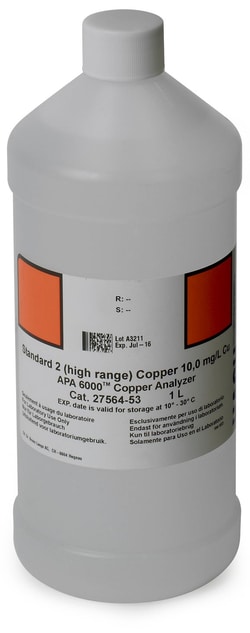 Hach Company&nbsp;APA6000 Copper Standard 2 (High Range), 10.0 mg/L, 1 L