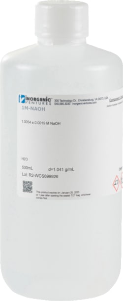 Inorganic Ventures 1.0N NAOH, Quantity: Each of 1