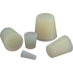 Accuflow Systems&nbsp;Saint-Gobain Chemware Versilic Stoppers, Silicone, 0.709x0.946x1.182 in., 10/Pk.