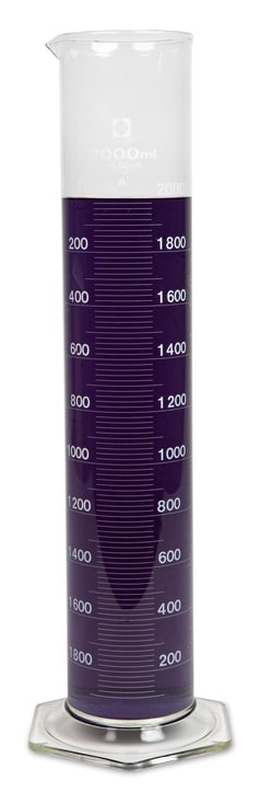 Vee Gee Scientific, Inc. Cylinder, Graduated , Class A, 2000 mL, Quantity:
