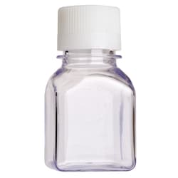 CELLTREAT Scientific Products 125mL Media Bottle, Square, PETG, Individually Wrapped, Sterile