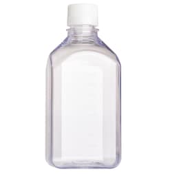 CELLTREAT Scientific Products 1000mL Media Bottle, Square, PETG, Individually Wrapped, Sterile