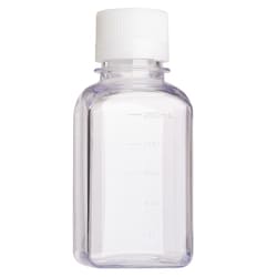 CELLTREAT Scientific Products&nbsp;250mL Media Bottle, Square, PETG, Bulk, Sterile