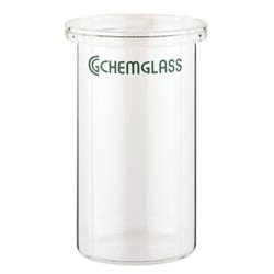 Chemglass Life Sciences&nbsp;Chemglass Reaction Vessel, Flat Bottom, 50 mL (Equivalent to Mettler EasyMax)