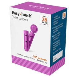 Med Vet International EasyTouch Twist Lancets, 28G, 100/Box