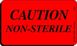 Gmp Labeling Inc Caution Non-Sterile Caution Label - 2.5 x 1.5, Quantity: