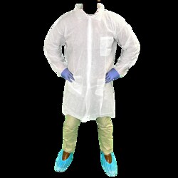 American Protective Products LLC White 35 Gram Polypropylene Lab Coat,