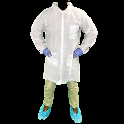 American Protective Products LLC White 35 Gram Polypropylene Lab Coat,
