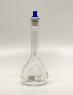 CHEMSCIENCE Volumetric Flask, 200mL, Serialized and Certified, Heavy Duty,