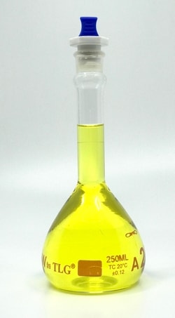 CHEMSCIENCE Volumetric Flask, 250mL, Serialized and Certified, Heavy Duty,
