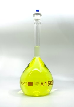 CHEMSCIENCE Volumetric Flask, 1500mL, Serialized and Certified, Heavy Duty,