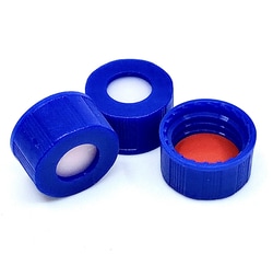 CHEMSCIENCE Screw Cap and Bonded Septa, Size 9-425, Red PTFE/White Silicone