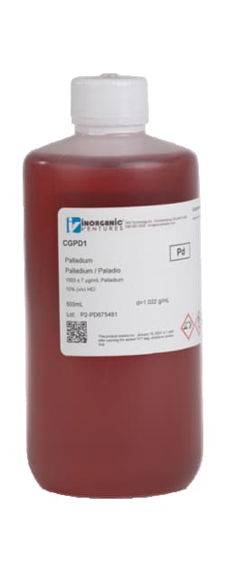 Inorganic Ventures&nbsp;1000UG/ML PALLADIUM 500ML