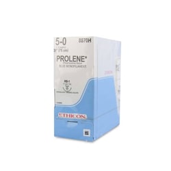 Med Vet International&nbsp;Ethicon Prolene Polypropylene Suture, Size 5-0, RB-1, 30in, 36/Box