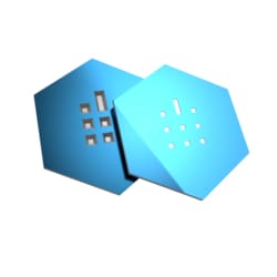 Simpore Inc&nbsp;15 nm thick Non-porous Amorphous Silicon(8) 100x100 µm + (1) 100x350 µm windows2.9 mm hexagonal + 0.1 mm thick chip framePack of 10