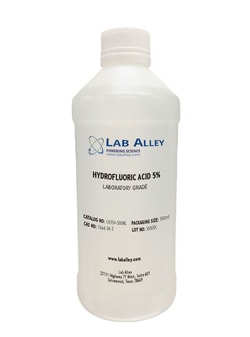 LAB ALLEY Lab Alley Hydrofluoric Acid 5% Solution Lab Grade, Quantity: