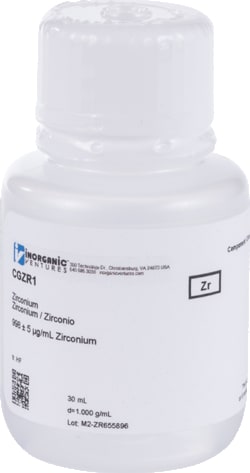 Inorganic Ventures 1000UG/ML ZIRCONIUM 30ML, Quantity: Each of 1