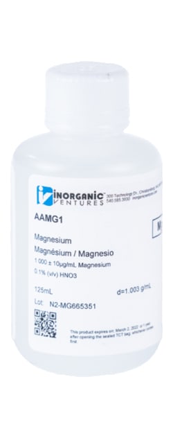 Inorganic Ventures 1000UG/ML MAGNESIUM 125ML, Quantity: Each of 1