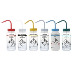 Chemglass Life Sciences&nbsp;Chemglass Bottle, Washing, Self-Venting, Wide Mouth, LDPE, 500 mL (Pack of 6)