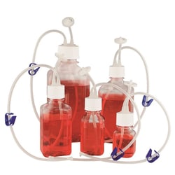 Chemglass Life Sciences&nbsp;Bottle Assembly, 1000mL, 2 Port, Single-Use, C-Flex Tubing